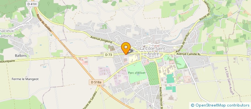 localisation de l'entreprise BAGUYLED à LA COTE-SAINT-ANDRE