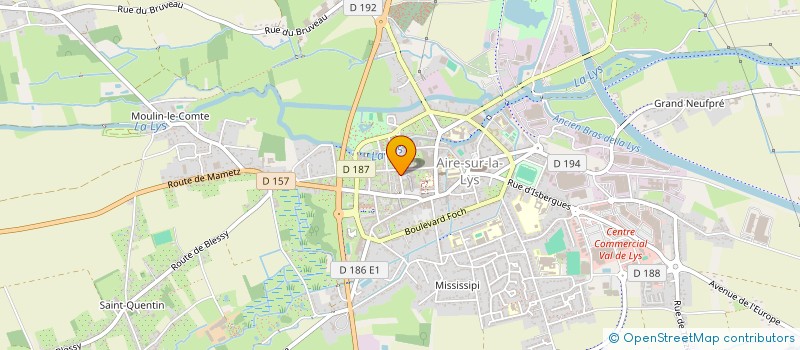 localisation de l'entreprise BAH IMMO  AIRE-SUR-LA-LYS