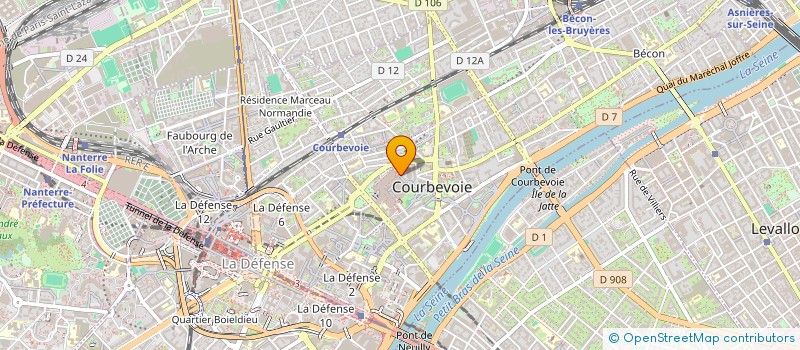 localisation de l'entreprise BAHAR-TRAVEL à COURBEVOIE