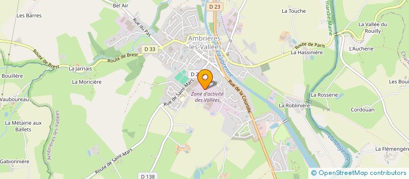 localisation de l'entreprise BAHIER  AMBRIERES-LES-VALLEES