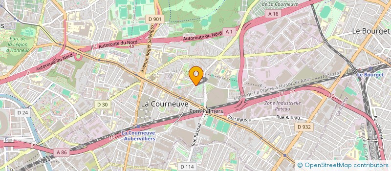 localisation de l'entreprise BAHU à LA COURNEUVE