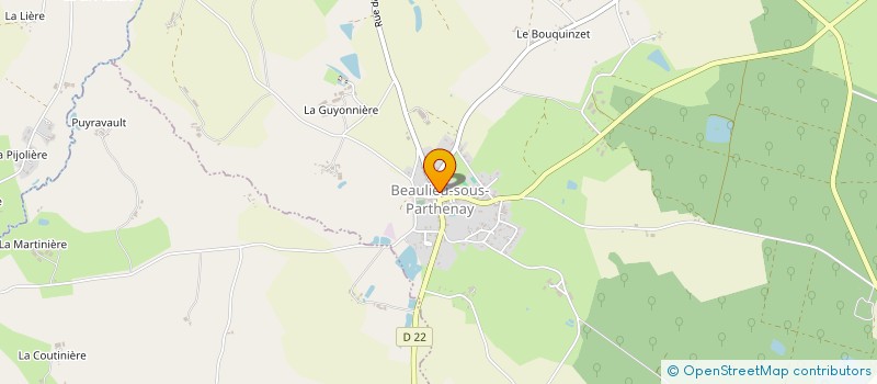 localisation de l'entreprise BAHUAU THEO  BEAULIEU-SOUS-PARTHENAY