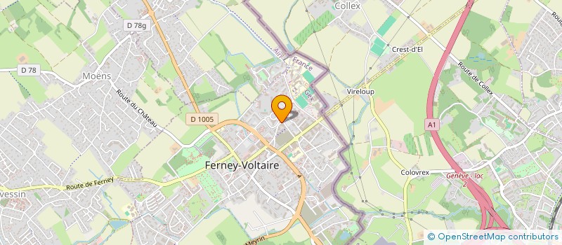 localisation de l'entreprise BAI (BLUE ALTITUDE INVEST) à FERNEY-VOLTAIRE