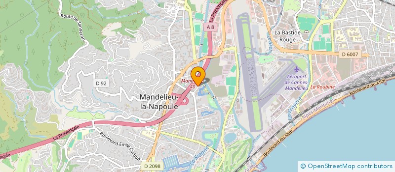 localisation de l'entreprise BAIA LATINA à MANDELIEU-LA-NAPOULE
