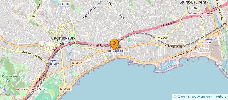 localisation de l'entreprise BAIE DES ANGES à CAGNES-SUR-MER