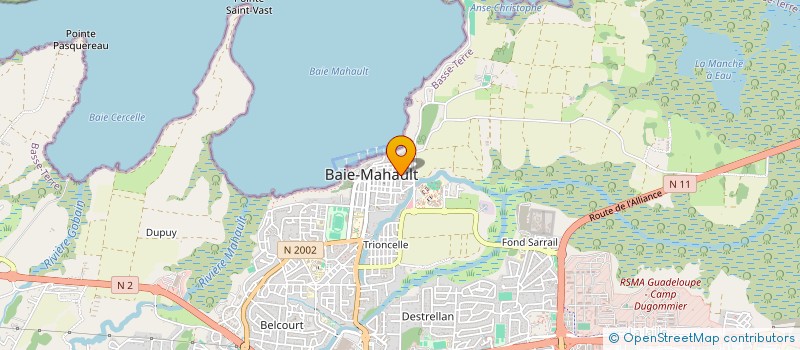 localisation de l'entreprise BAIE-MAHAULT KAYAK  BAIE-MAHAULT