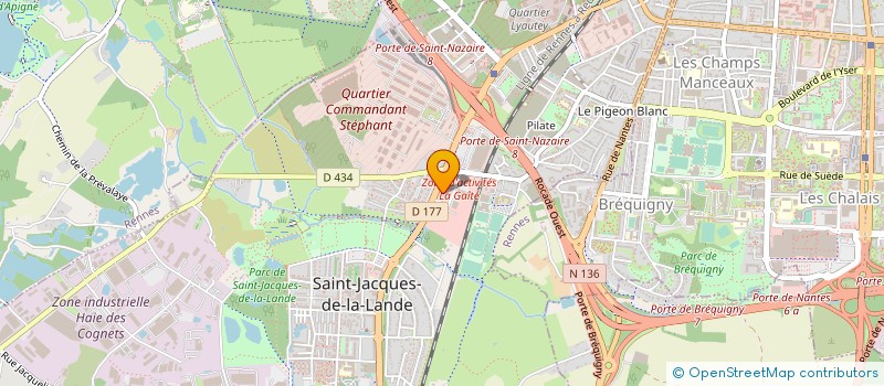 localisation de l'entreprise BAIE OUEST  SAINT-JACQUES-DE-LA-LANDE