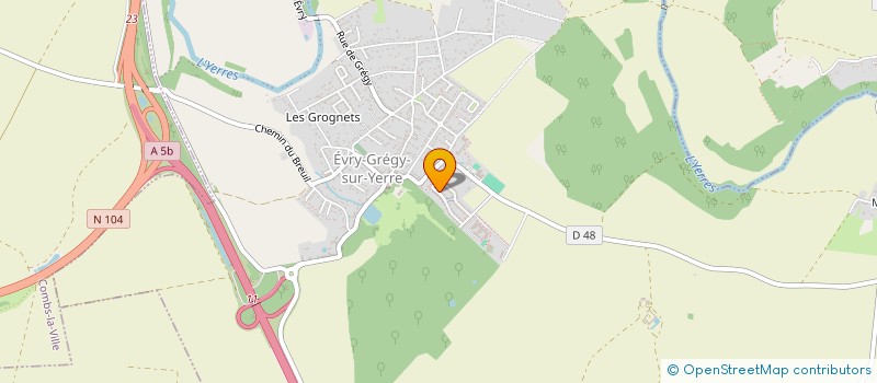 localisation de l'entreprise BAIES 91 à EVRY-GREGY-SUR-YERRE