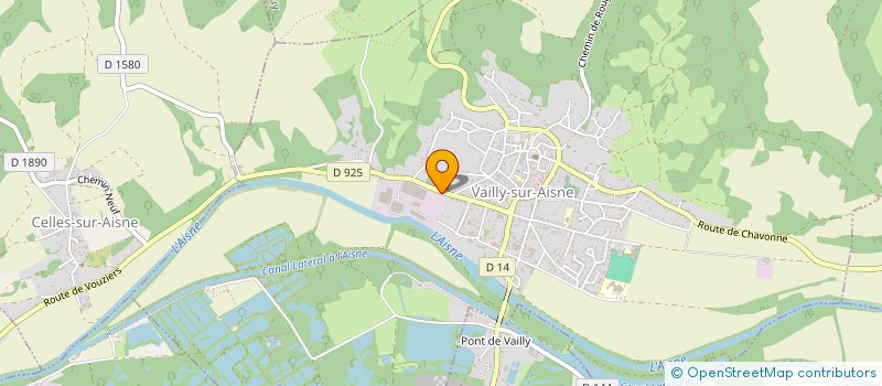 localisation de l'entreprise BAIES INDUSTRIELLES ET PRODUCTIONS ASSOCIEES  VAILLY-SUR-AISNE