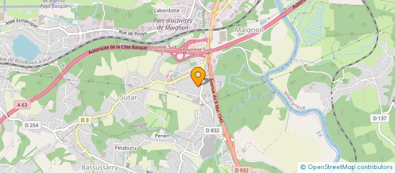 localisation de l'entreprise BAIGORRIKO ITURRIA  ANGLET