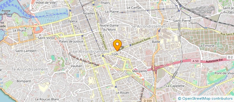 localisation de l'entreprise BAILLE MECANIQUE PNEUS à MARSEILLE