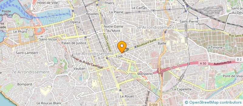 localisation de l'entreprise BAILLE PNEUS à MARSEILLE