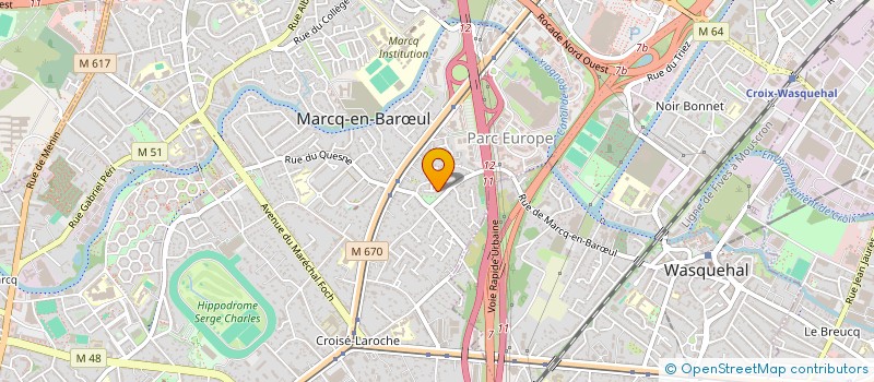 localisation de l'entreprise BAILLEAU INVEST à MARCQ-EN-BARŒUL