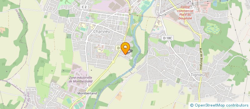 localisation de l'entreprise BAIN CERAM  CHARVIEU-CHAVAGNEUX