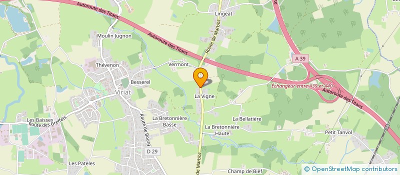 localisation de l'entreprise BAIN DE SOLEIL PISCINE ET SPA  VIRIAT