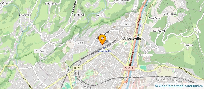 localisation de l'entreprise BAINAVILLOD  ALBERTVILLE