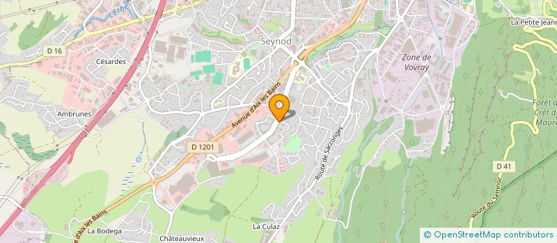 localisation de l'entreprise BAINS DES ALPES à ANNECY