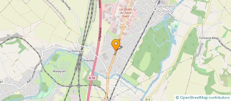 localisation de l'entreprise BAINS DU CLAIN  CHASSENEUIL-DU-POITOU