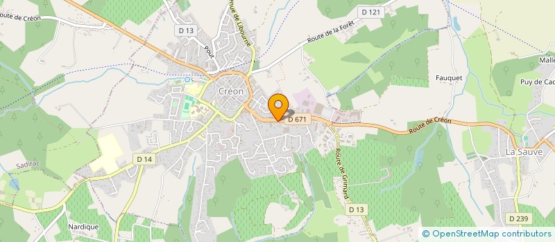 localisation de l'entreprise BAINS ET CUISINES DU LIBOURNAIS à CREON