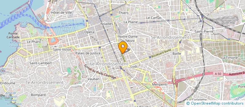 localisation de l'entreprise BAINS ET TECHNIQUES à MARSEILLE