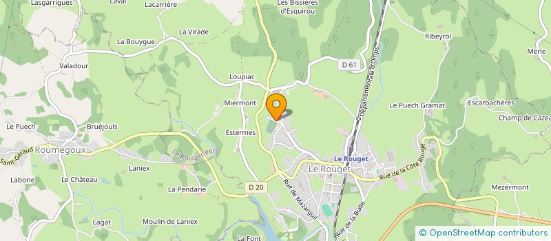localisation de l'entreprise BAISSAC & FILS à LE ROUGET-PERS