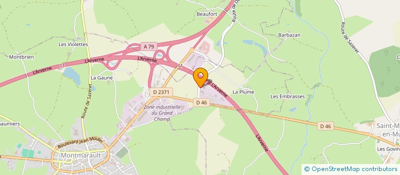 localisation de l'entreprise BAJAUD DEVELOPPEMENT  MONTMARAULT