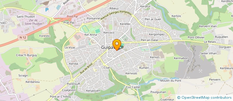 localisation de l'entreprise BAJE  GUIPAVAS