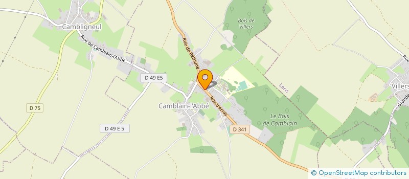 localisation de l'entreprise BAJEUX BENOIT  CAMBLAIN-L'ABBE