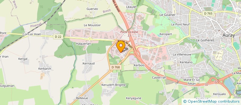 localisation de l'entreprise BAJY à AURAY