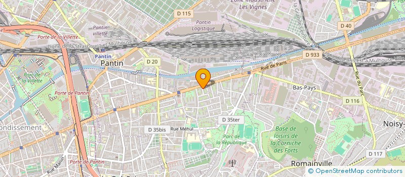 localisation de l'entreprise BAK ELEC à PANTIN