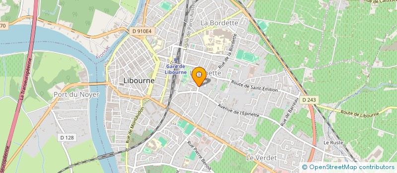 localisation de l'entreprise BAK ELEC à LIBOURNE
