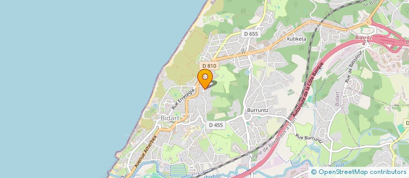localisation de l'entreprise BAKARRA à ANGLET