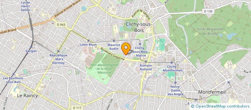 localisation de l'entreprise BAKERY à CLICHY-SOUS-BOIS