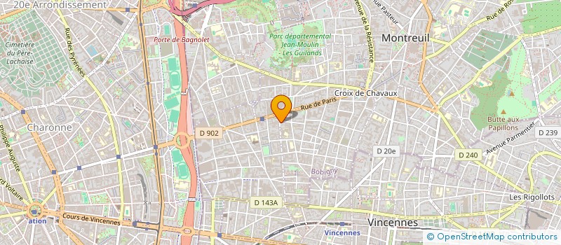 localisation de l'entreprise BAKETA à MONTREUIL