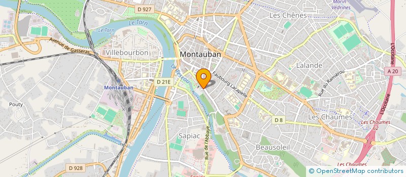 localisation de l'entreprise BAKURUBA  (ASSOCIATION DE PERCUSSIONS ET DANSES AFRICAINES)  MONTAUBAN