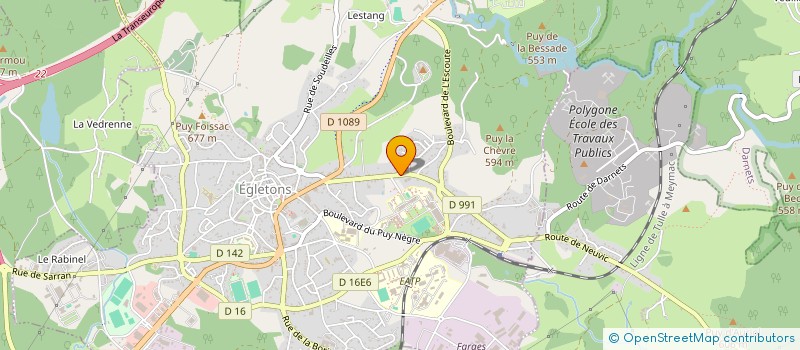 localisation de l'entreprise BAL DE L'ENP  EGLETONS