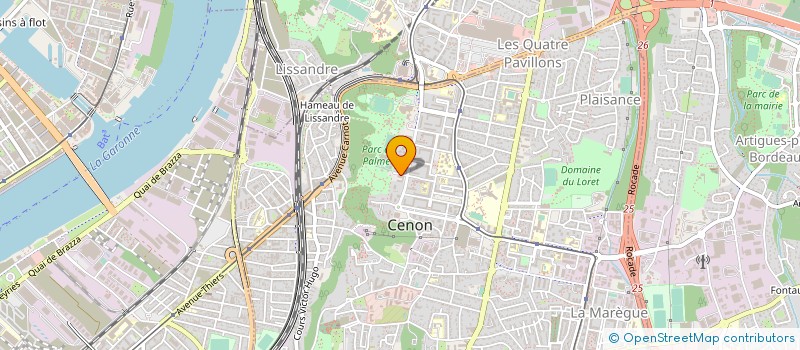 localisation de l'entreprise BALADES FETES ET CULTURE à CENON