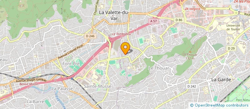 localisation de l'entreprise BALAX PRODUCTION à LA VALETTE-DU-VAR