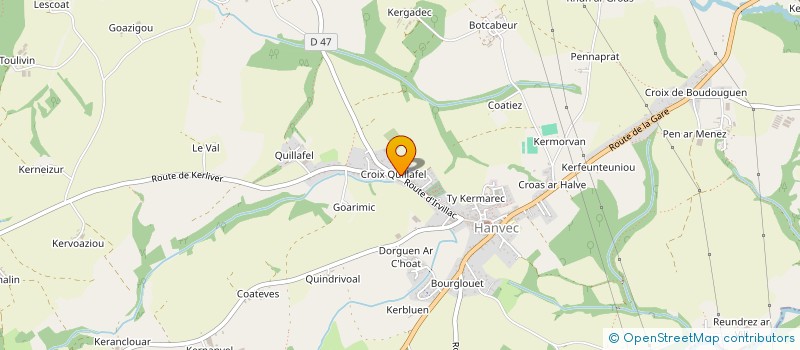 localisation de l'entreprise BALCON COUVERTURE  HANVEC