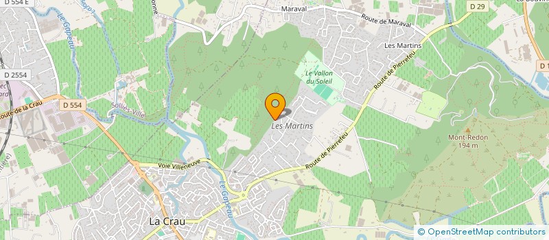 localisation de l'entreprise BALDACCHINO à LA CRAU