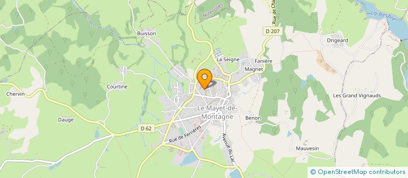 localisation de l'entreprise BALDECO à LE MAYET-DE-MONTAGNE