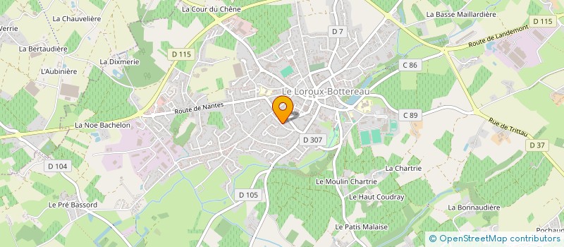 localisation de l'entreprise BALDO  LE LOROUX-BOTTEREAU