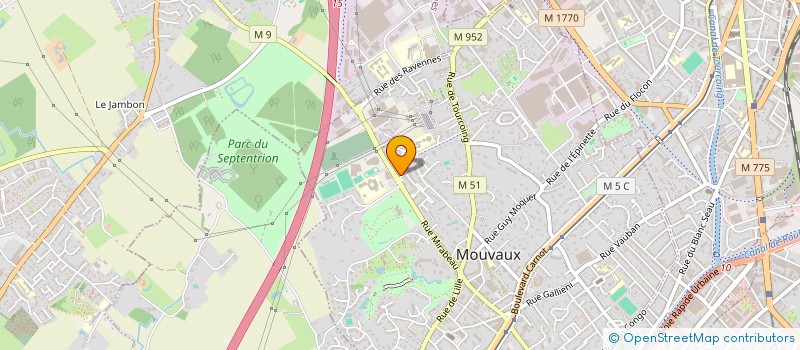 localisation de l'entreprise BALI-ROUBAIX  MOUVAUX