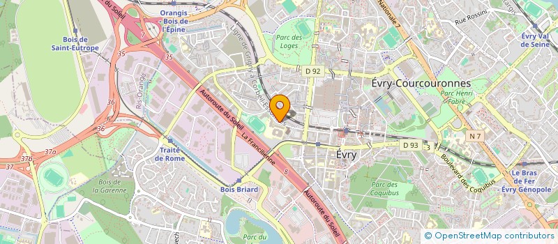 localisation de l'entreprise BALI TRANSPORT  EVRY-COURCOURONNES