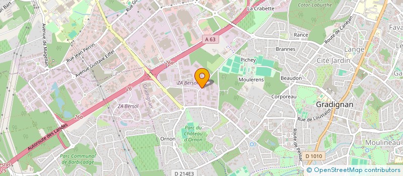 localisation de l'entreprise BALINA  GRADIGNAN