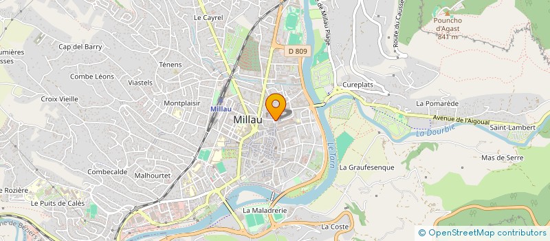 localisation de l'entreprise BALITRAND COIFFURE à MILLAU