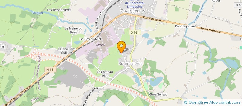 localisation de l'entreprise BALL TRAP DU CONFOLENTAIS à TERRES-DE-HAUTE-CHARENTE