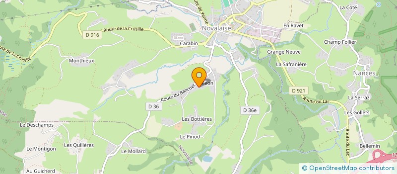 localisation de l'entreprise BALLEON 43  NOVALAISE