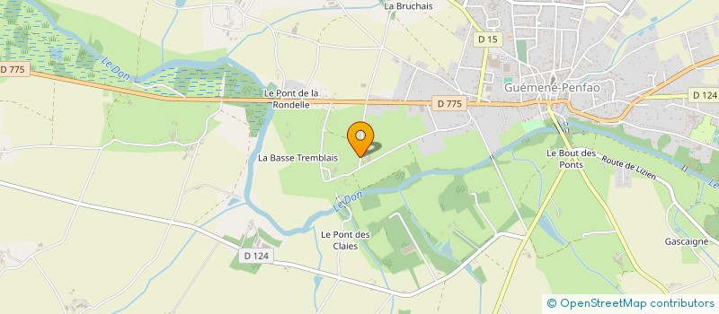 localisation de l'entreprise BALLERON à GUEMENE-PENFAO