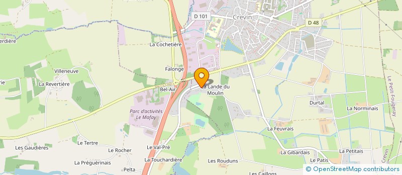 localisation de l'entreprise BALLONS PIRATES BRETAGNE  CREVIN